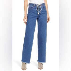 HIDDEN SIZE 26 Classic Drawstring Dad Jeans wide‎ leg raw hem